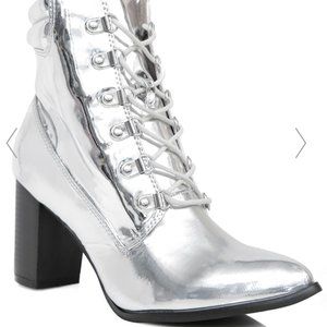 DOLLS KILL METALLIC BOOTS